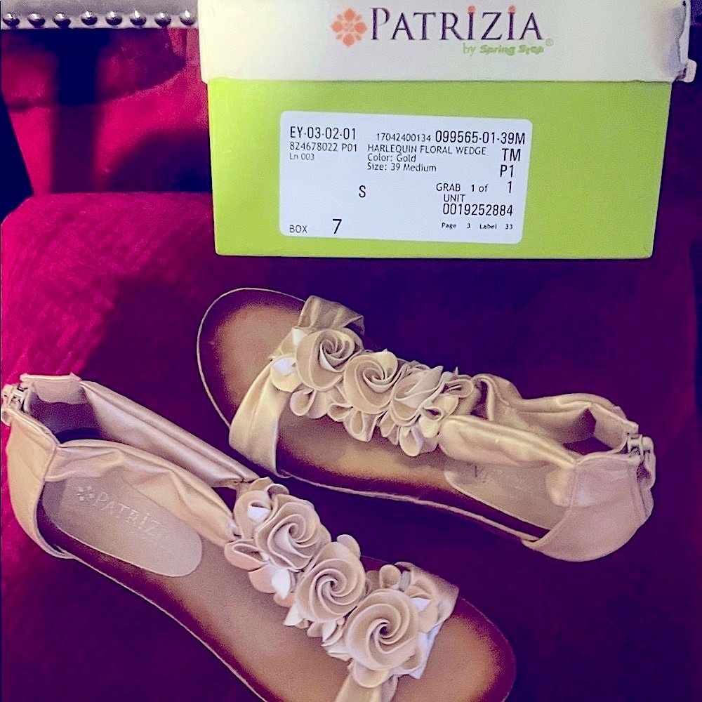 Patrizia Beige Floral Sandals